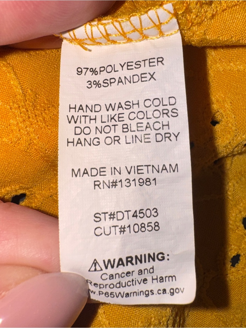 Naif Cold-Shoulder Marigold Yellow Eyelet Top, size XL - Picture 7 of 7